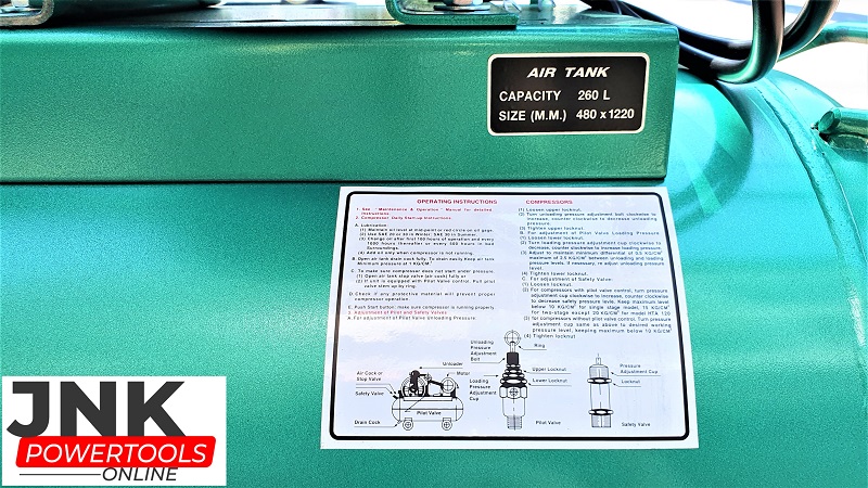 ปั๊มลม Sunwa 5 HP 260L 220V SA-05 เพจถัง